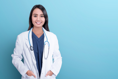 smiling woman physician